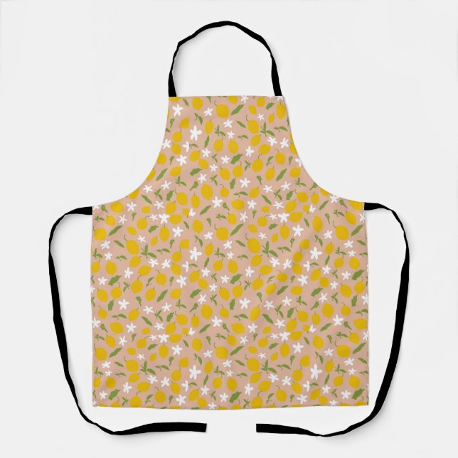 Beautiful Sicilian Lemon Kitchen Apron  (Front)