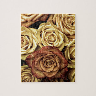 Beautiful Siena Roses Photo Jigsaw Puzzle