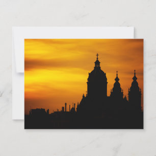 Beautiful Silhouette Sunset Postcard