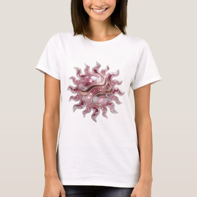 Beautiful Silver ABSTRACT ART Modern Design T-Shirt (Front)
