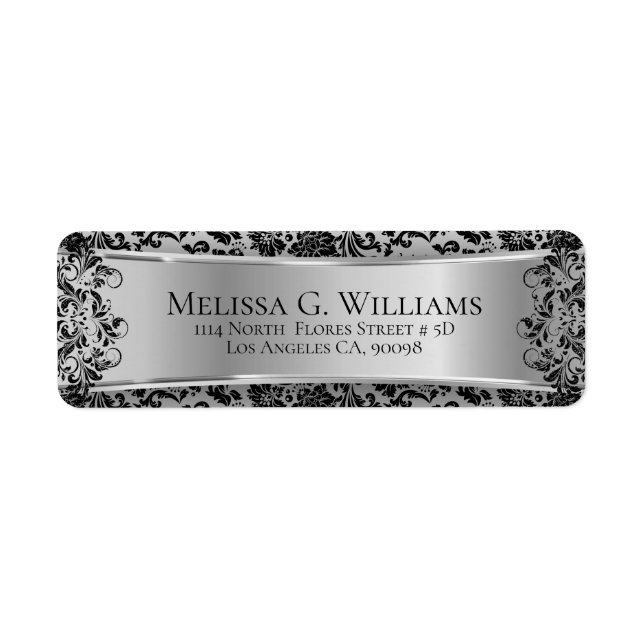 Beautiful Silver And Black Damasks & Lace (Front)