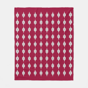 Beautiful Silver and Burgundy Fleece Blanket