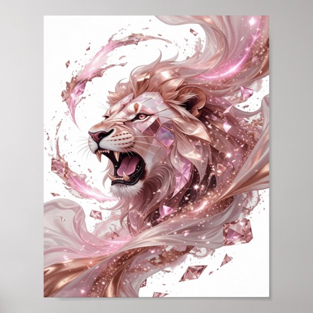 Beautiful Silver LION KING Statement Design Poster (Front)