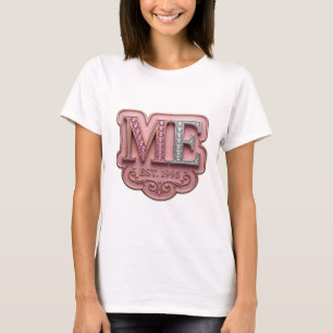 Beautiful Silver ME EST 1995 Artistic Motif T-Shirt