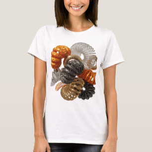 Beautiful Silver ORANGE AND GOLD HAIR TIES Print T-Shirt