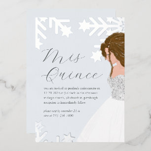 Beautiful Silver Snowflakes Quinceanera
