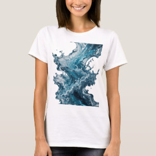 Beautiful Silver WATER SPLASH Custom Tee