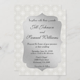 Beautiful Silver Wedding Invitation