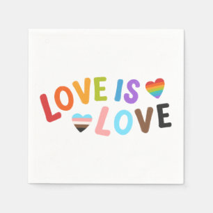 Beautiful Simple Minimal Love Is Love Pride Napkin
