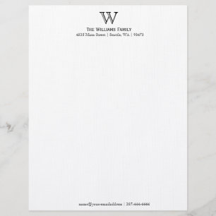 Beautiful, Simple Stationery Personalized Letterhead