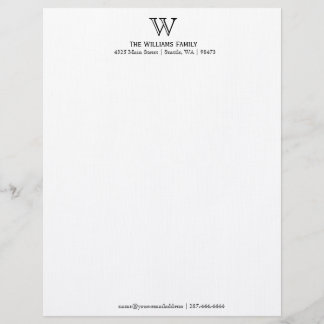 Beautiful, Simple Stationery Personalized Letterhead