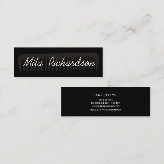 Beautiful simple  style for all hairdressers  mini business card (Front/Back)