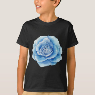 Beautiful Single Blue Rose In Watercolor Yoga Gym  T-Shirt