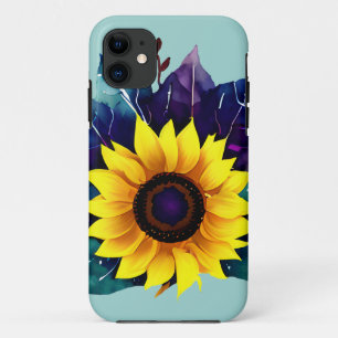 Beautiful Single Open Sunflower iPhone 11 Case