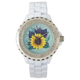 Beautiful Single Open Sunflower Watch