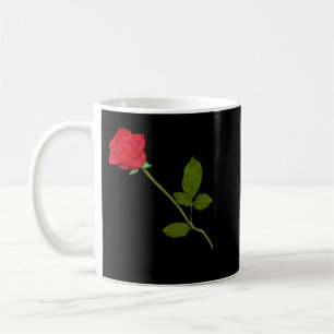 Beautiful Single Red Rose Flower Graphic  Coffee Mug