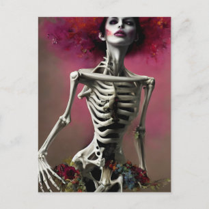 Beautiful Skeletal Woman Postcard