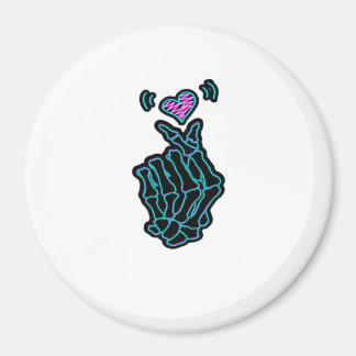 Beautiful Skeleton Hands With A Heart Signal For H Magnet