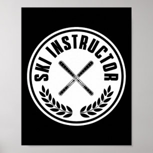 Beautiful Ski Instructor Outfit Ski Lessons Skier Poster