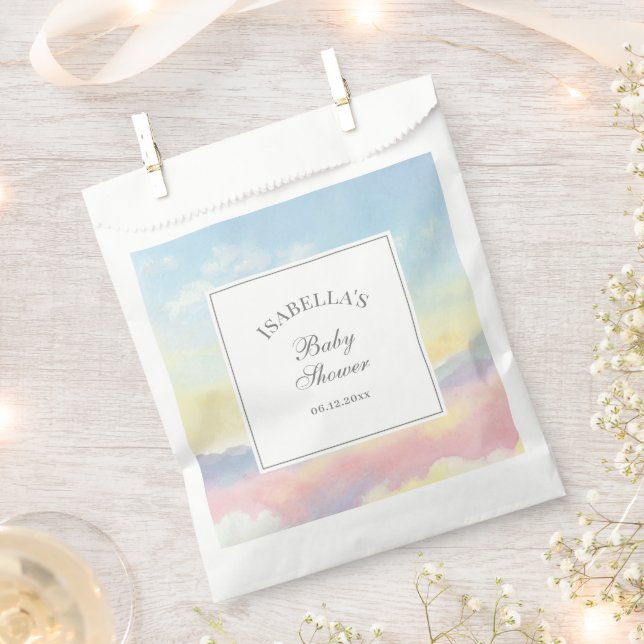 Beautiful Sky and Clouds Cloud Nine Baby Shower Favour Bags (Clipped)