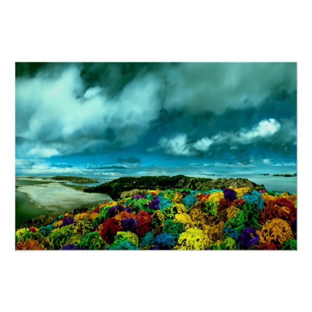 Beautiful sky colourful rocks art poster (Front)