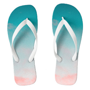 Beautiful sky flip flops