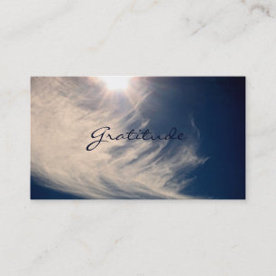 Beautiful Sky & Gratitude Inspires Custom Business Card