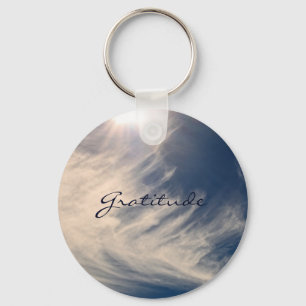 Beautiful Sky & Gratitude Inspires Custom Key Ring