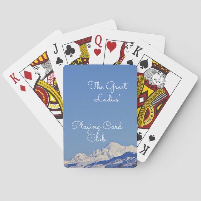 Beautiful Sky & Mountain Personalised Playing Card (Back)