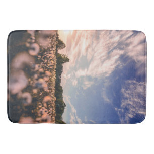beautiful sky over the plain bath mat