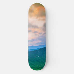 Beautiful sky,red clouds skateboard