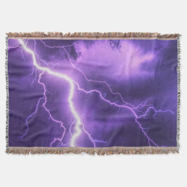 beautiful sky, thunder throw blanket (Front)