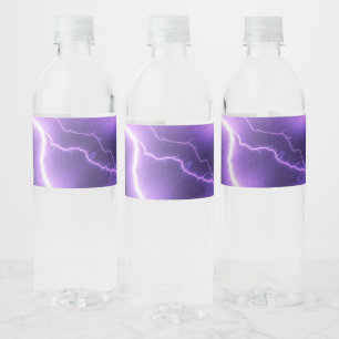 beautiful sky, thunder water bottle label