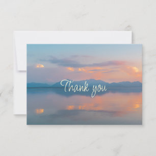Beautiful Sky Water Scenery Calm lake Thank you Card