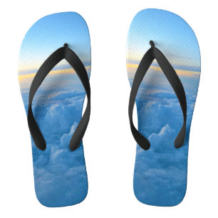 beautiful sky with clouds flip flops