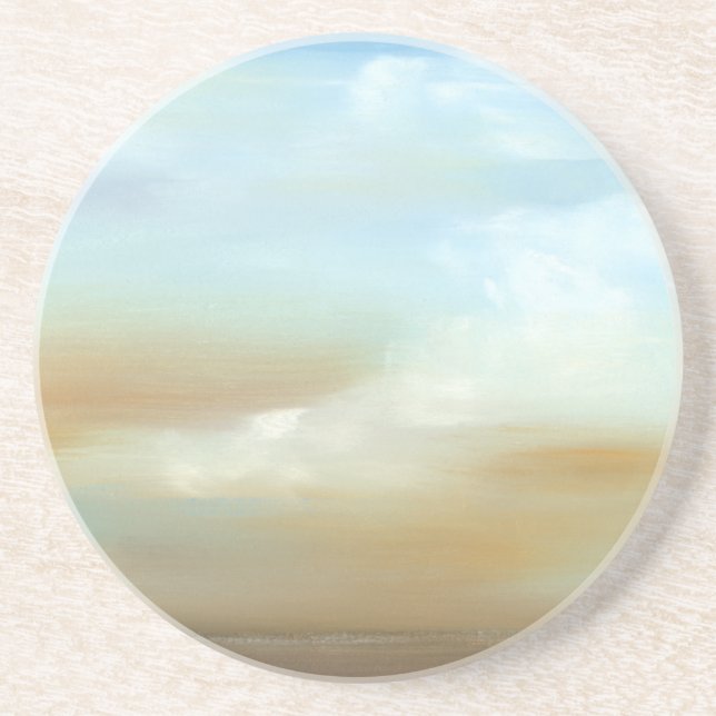 Beautiful Skyscape with Fluffy Clouds Coaster (Front)
