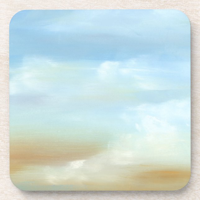 Beautiful Skyscape with Fluffy Clouds Coaster (Front)