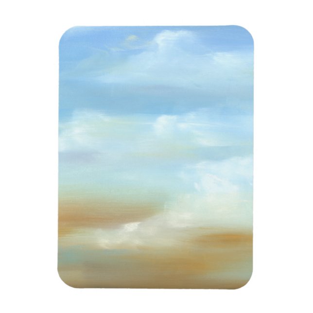 Beautiful Skyscape with Fluffy Clouds Magnet (Vertical)