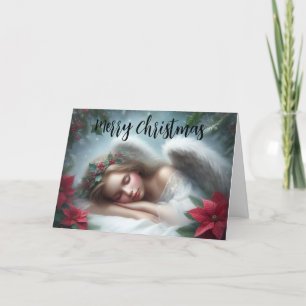 Beautiful Sleeping Angel Holiday Card