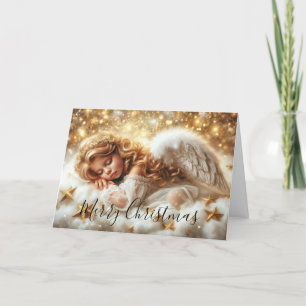 Beautiful Sleeping Angel Holiday Card