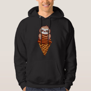Beautiful Sloth And Ice Cream Cone Art Hoodie