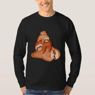 Beautiful Sloth Stack Art T-Shirt