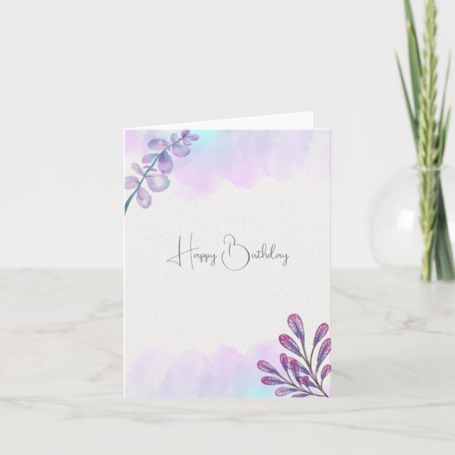 Beautiful Small Birthday Card (Front)