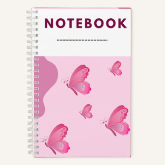 Beautiful small butterfly pattern design notebook