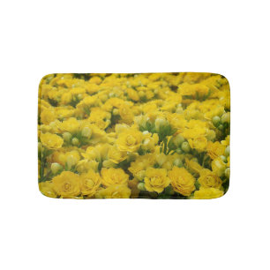 Beautiful Small Yellow Flower Bloom Photo Floral Bath Mat