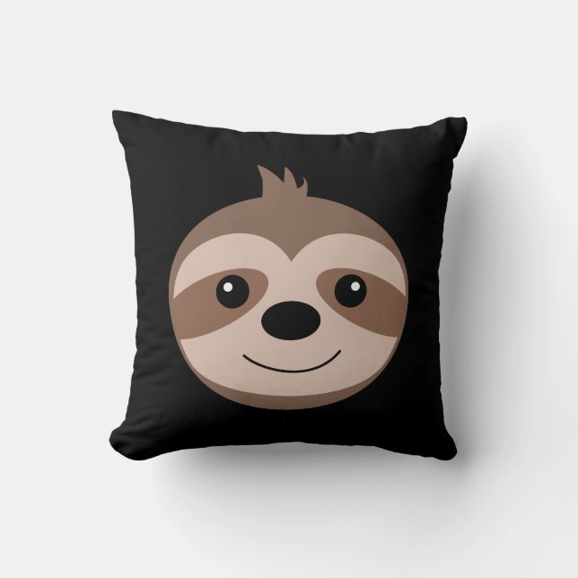 Beautiful smiling sloth cushion (Front)
