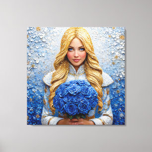 Beautiful Snow Maiden Canvas Print