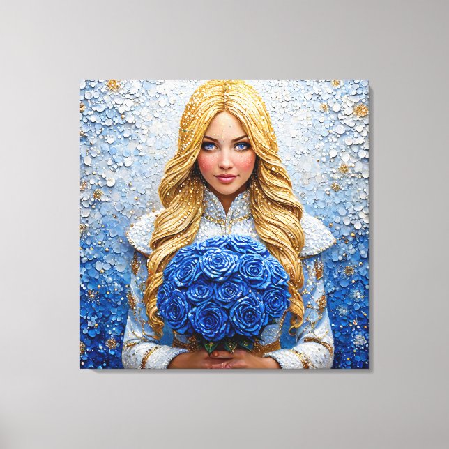 Beautiful Snow Maiden Canvas Print (Front)
