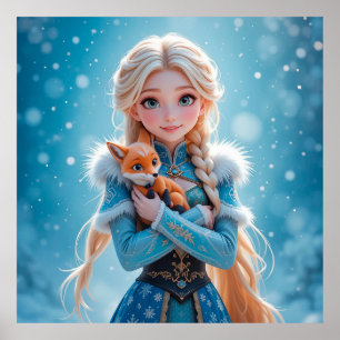 Beautiful snow maiden poster