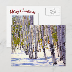 Beautiful Snow Mountain Christmas Card